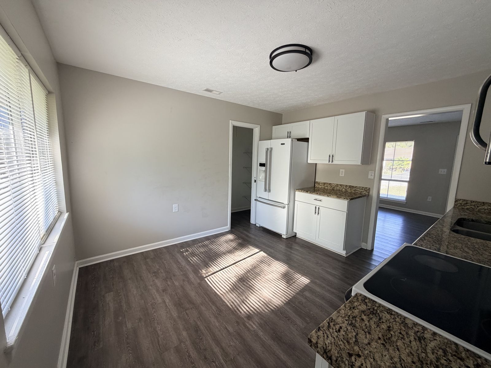Dining area and kitchen